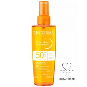 PHOTODERM Huile Bronz Invisible SPF50+ 200ml - Peaux Sensibles - Visage, Corps, Cheveux