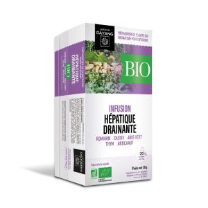 DAYANG BIO HEPATIQUE DRAINANTE Infusions 20x 1.5g - Romarin, Cassis, Anis Vert, Thym, Artichaut