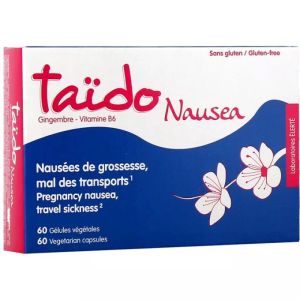 TAIDO NAUSEA 60 Gélules Végétales - Nausées et Vomissements de Grossesse, Mal des Transports