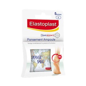 ELASTOPLAST AMPOULE 5 Pansements Hydrocolloïdes Grande Taille 5.8 x 3.4 cm