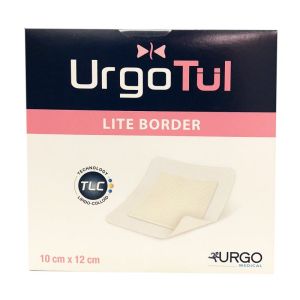 URGOTUL Lite Border 10 x 20 cm - Bte/10 - Pansement Hydrocellulaire Adhésif Absorbant, TLC