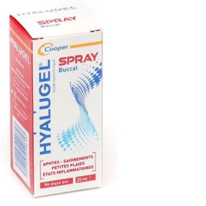 HYALUGEL Spray buccal à l' Acide Hyaluronique pour Aphtes, Petites Plaies, Saignements, Etats Inflam