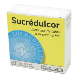 SUCREDULCOR - Edulcorant de Synthèse à la Saccharine - Bte/600 Comprimés Effervescents