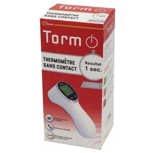 TORM Thermomètre Flash Sans Contact - Corps et Surfaces - Résultat en 1 Seconde