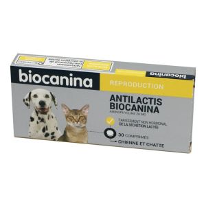 BIOCANINA REPRODUCTION ANTILACTIS Chienne Chatte 30 Comprimés -  Tarissement non Hormonal de la Sécrétion Lactée