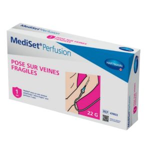 MEDISET Perfusion Pose sur Veines Fragiles (Voie Veineuse Périphérique) Perfuseur 3 Voies - 1 Set