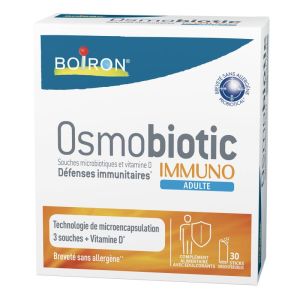 OSMOBIOTIC Immuno Adulte 30 Sticks - 3 Souches Probiotiques Micro-encapsulés + Vitamine D3