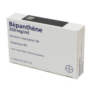 Bépanthène Solution injectable 250 mg/ml, boîte 6 ampoules 2 ml