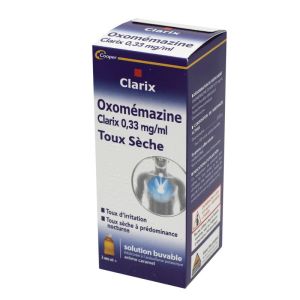 Oxomémazine Clarix Toux sèche solution buvable édulcorée 150 ml