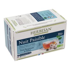 Herbesan Infusion Mélisse Passiflore Sommeil Serein Bio 20 sachets