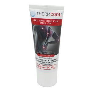 THERMCOOL Anti Douleur Gel Tube Roll-on 50ml  - Action 3 en 1 - Effet Thermique