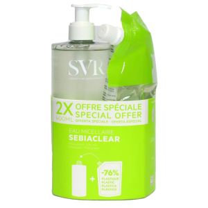 SVR Sebiaclear eau micellaire peau grasse 400ml + eco recharge 400ml