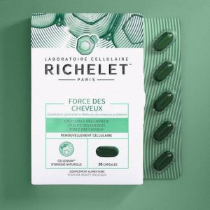 RICHELET FORCE DES CHEVEUX 30 Capsules - Renouvellement Cellulaire pour une Beauté Holistique