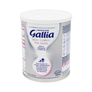 GALLIA Bébé Expert PRE GALLIA 400g Lait pour Nourrissons Prématurés ou de Faible Poids Sup 1800g