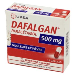 Dafalgan 500 mg, 16 gélules