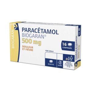 Paracétamol 500 mg Biogaran, 16 comprimés