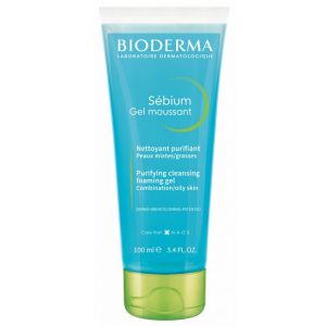 BIODERMA Sébium Gel Moussant 100ml - Nettoyant Purifiant Sébo Correcteur - Peaux Mixtes à Grasses