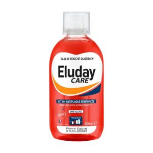 ELUDAY CARE 500ml - Solution pour Bain de Bouche - Action Anti Plaque Renforcée