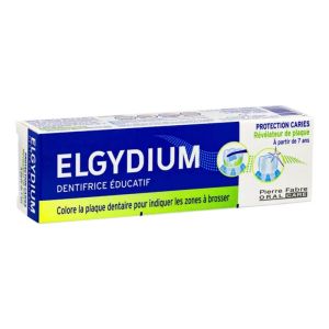 ELGYDIUM Dentifrice Educatif 50ml - Révèle et Colore la Plaque Dentaire - Dès 7 Ans