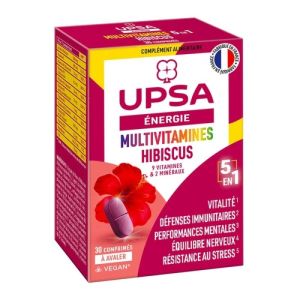 UPSA Energie Multivitamines Hibiscus 30 comprimés