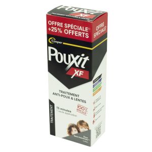 POUXIT XF Lotion 200 + 50ml Offert - Traitement Anti Poux, Anti Lentes - 1 Seule Application en 15 Minutes