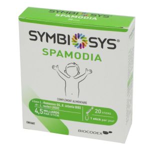 SYMBIOSYS SPAMODIA 20 Sticks - Complément Alimentaire Equilibre Intérieur (3 Souches Bactériennes)