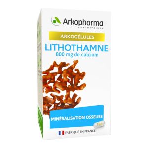 ARKOGELULES Lithothamne (Basidol) 800mg de Calcium - Bte/150 - Minéralisation Osseuse