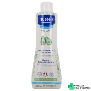 MUSTELA PEAU NORMALE Lait de Toilette 200ml - Sans Rinçage - à l' Avocat Bio
