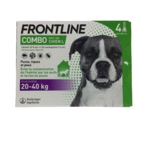 FRONTLINE COMBO Spot On CHIEN L (20 à 40kg) 4 Pipettes de 2.68ml - Anti Parasitaires