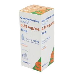 Oxomémazine Sandoz sirop, avec sucre - Flacon 150 ml