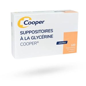 Suppositoires à la glycérine Adultes, Cooper - Boite de 100
