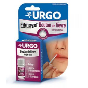 URGO FILMOGEL Bouton de Fièvre - Herpès Labial - Soulage, Empêche la Contamination 3 ml