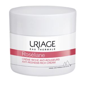 URIAGE Roséliane Crème Riche Anti Rougeurs 50ml - Soin Apaisant - Peaux Sujettes aux Rougeurs