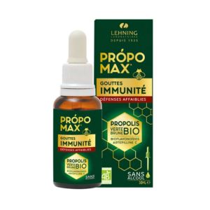 PROPOMAX IMMUNITE Gouttes Défenses Affaiblies 30ml - Propolis Verte et Brune Bio, Bioflavonoïdes, Artépilline C