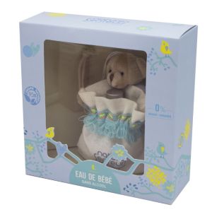 NATURE ET SENTEURS Coffret Eau de Bébé "IL" - 1 Eau de Toilette 50ml + 1 Sac Peluche