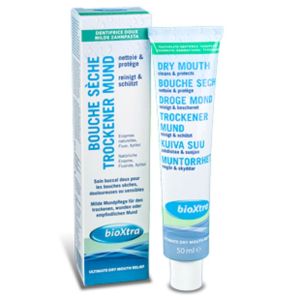 BIOXTRA Bouche Sèche Dentifrice Doux Fluoré 50ml - Xérostomie, Halitose, Plaque Dentaire