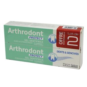 ARTHRODONT PROTECT 2x 75ml Dents et Gencives - Gel Dentifrice (Fluorinol, Acide Glycyrrhétinique)