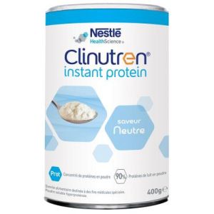 CLINUTREN Instant Protein - Poudre d' Enrichissement sans Lactose - Concentré de Protéines - 400g