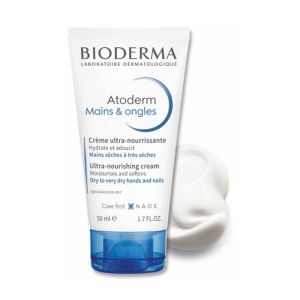 BIODERMA Atoderm Mains et Ongles 50ml - Crème Ultra Nourrissante Mains Sèches et Abîmées