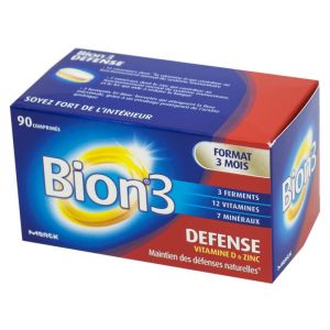 BION 3 DEFENSE ADULTES 90 Comprimés - Complément Alimentaire Aidant à Maintenir les Défenses Naturel