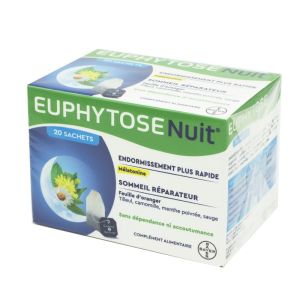 EUPHYTOSE NUIT Infusion 20 Sachets - Complément Alimentaire Endormissement, Sommeil