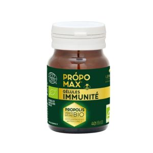 PROPOMAX IMMUNITE 40 Gélules 30ml - Propolis Verte et Brune Bio, Bioflavonoïdes, Artépilline C
