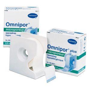 OMNIPOR 2.5 cm x 5 m - Sparadrap Microporeux en Non Tissé - Fixation et Maintien de Pansements