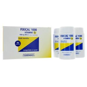 Fixical Vitamine D3 1000 mg/800 U.I., 90 comprimés à sucer