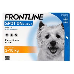 Frontline Spot on chien 2-10kg 6 pipettes - 3661103004141