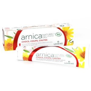 LEHNING BIO Gel Naturel à l' Arnica 50g - Chocs, Coups, Chutes - Bleus, Bosses, Contusions, Douleurs Musculaires, Piqûres