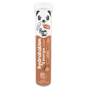 PANDA TEA - hydratation & énergie Pêche - 20 pastilles effervescentes sans sucres