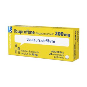 Ibuprofène Biogaran Conseil 200 mg, 20 comprimés