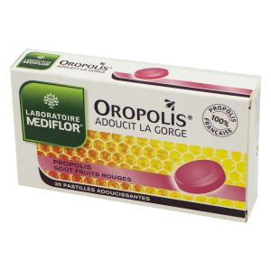 OROPOLIS Fruits Rouges 20 Pastilles Adoucissantes - Propolis