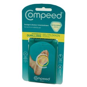 COMPEED 6 Pansements Durillons Moyen Format 4.4 x 4.5cm - Technologie Hydrocolloïde